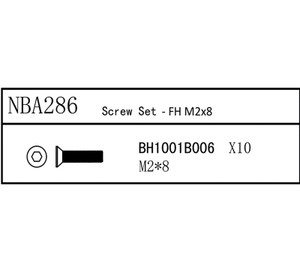 Louise RC - Screw Set - FH M2x8, for LDX Drift, LRX Rally, LTX Touring, - NBA286