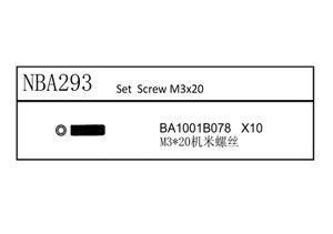 Louise RC - Set Screw M3x20, for LDX Drift LRX Rally, LTX Touring, LMX - NBA293 Louise RC - Set Screw M3x20, for LDX Drift LRX Rally, LTX Touring, LMX - NBA293