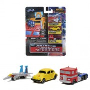 Jada Toys, Inc - Nano Hollywood Rides Diecast - 1.65" G1 Transformers 3-Pack - 8 Pack Jada Toys, Inc - Nano Hollywood Rides Diecast - 1.65" G1 Transformers 3-Pack - 8 Pack