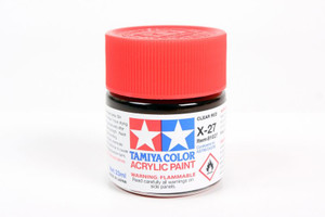 Tamiya - Acrylic X-27 Clear Red, 23ml Bottle - 81027 Tamiya - Acrylic X-27 Clear Red, 23ml Bottle - 81027