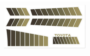 RC4WD - Toyota 84-85 Body Decals (Brown) - ZS0146 RC4WD - Toyota 84-85 Body Decals (Brown) - ZS0146