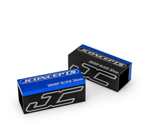 J Concepts - Droop Block 30 x 36mm, Black/ Blue, Fits 1/10th and 1/8th - 5019