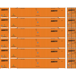 Athearn - N 53' CIMC Container, Schneider #2 (6) - 18045 Athearn - N 53' CIMC Container, Schneider #2 (6) - 18045