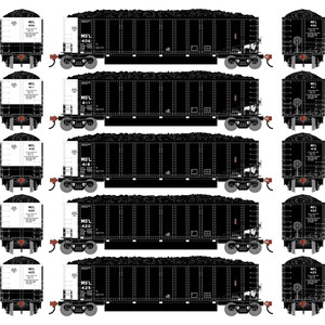 Athearn - HO ATH Bethgon Coalporter w/Coal Load, MSTL #406/411/418/420/425 (5) - 2905 Athearn - HO ATH Bethgon Coalporter w/Coal Load, MSTL #406/411/418/420/425 (5) - 2905