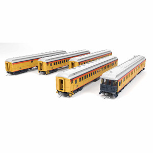 Broadway Limited Imports - HO CSS Heavyweight 5-Car Passenger Set, Chessie Steam Special Scale (2, 5, 6, 7, 18)    - 9714 Broadway Limited Imports - HO CSS Heavyweight 5-Car Passenger Set, Chessie Steam Special Scale (2, 5, 6, 7, 18)    - 9714