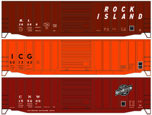 Accurail - HO 50'Ext Post Steel BC 3pc RI/IGC/CNW - 8188
