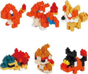 Nanoblock - Pokemon Type Fire Set Blind Box of 6 - 22363