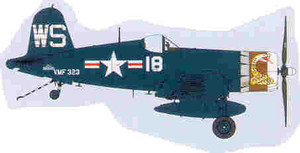 Easy Model Aircraft - F-4U4 CORSAIR VMF-323 USMC :72 - 37237