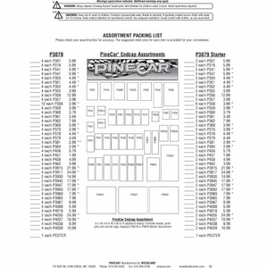 Pinecar - Endcap Complete Assortment (2-12 ea of 40 SKUs) - ASSTP3878