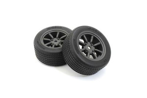 Kyosho - Glued TC Tire FZ02 (M/8Swatanabe Wheel/BL/2p) - FATH706BKM