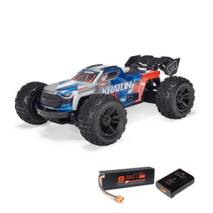Arrma - 1/16 MINI KRATON 3S DSC 4X4 RTR Brushless Speed Truck (3S Battery & Charger Included) , Red/Blue - 2508ST1
