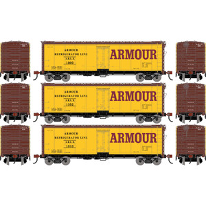 Athearn - HO ATH 40' Steel Refrigerator Car, ARLX #1010/1352/1800 (3) - -3371