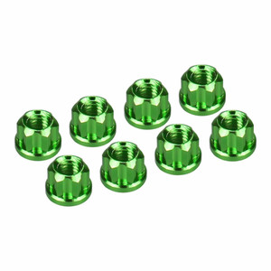 Hot Racing - Green Aluminum M2 Flange Wheel Nuts - SCX30 - SXTY23N05