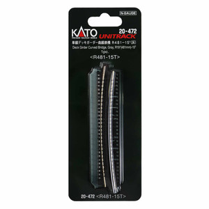 Kato USA - N Curved Deck Girder Bridge, Gray - 481mm (19") Radius 15? - 20-472