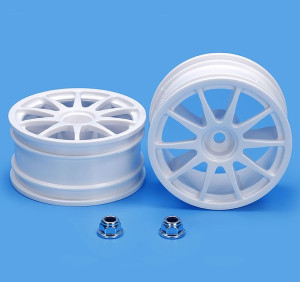Tamiya - RC 10 Spoke One-Piece Wheels, (1 Pair) - 50732