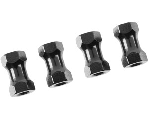 Corally - Chassis Post - 10mm - Aluminum - Black - 4 pcs - 00105-038