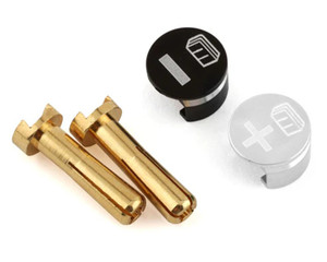 Whitz Racing Products - Battery Grabs & Bullet Connectors (4MM)(Silver) - -GRB-SIL-4