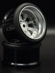 Scale Reflex - Pana 8-Spoke Style 1/10 Silver Rims, 8mm Offset - HG20418