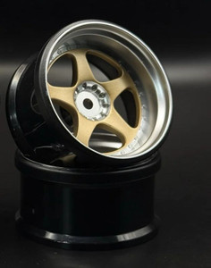 Scale Reflex - NIZ 5-Star Multipiece Style 1-10 Gold Rims, 8mm Offset - HG20168