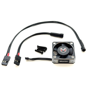 Maclan Racing - Hurricane V2 Aluminum Fan, 30mm, Black/Silver - MCL4366