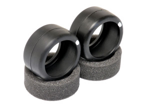 Exotek Racing - F1 1/10 Rubber Tires - Front Soft 33X (Carpet), 1 Pair - 2354