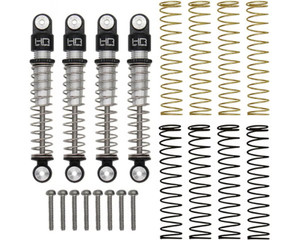 Hot Racing - Aluminum Threaded Long Travel Shocks, for Axial SCX24 - SXTF428LT