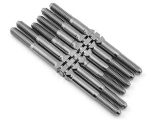 Whitz Racing Products - Custom Works Rocket 5 HyperMax Ti Turnbuckles (Natural) - -CWLM5-HM