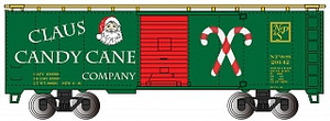 Bachmann - Ho 40' Boxcar Claus Candy Cane XMASS - 17007