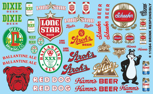 Gofer Racing Model Decals - Drink Responsibly Beer Decals 1:24 - 11084