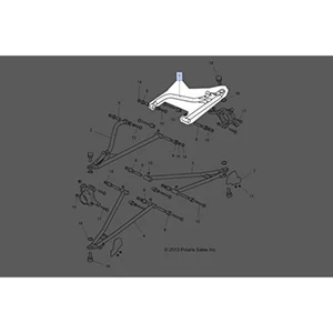 Polaris 1021732-385 WELD-CTRL ARM UPR FR LH 64 SLV RZR 1000 XP 1018824-385