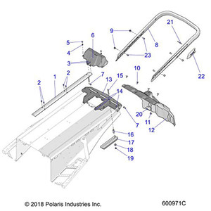 Polaris 1023793-293 Indy Red Rear Closeoff Switchback XCR XC 800 850 600 137 146