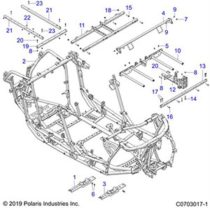 Polaris 1024042-329 Black Rear Seat Base RZR Turbo XP Sport EPS Ultimate 4