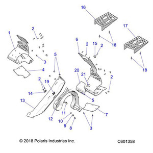 Polaris 1024206 Right Hand Footrest Support XC Titan SP ProStar Military 800 S4
