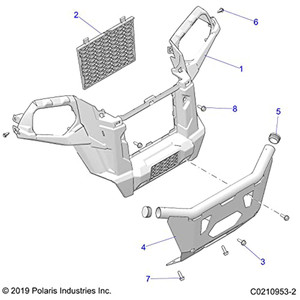 Polaris 1024435-293 Indy Red Front Bumper Scrambler XP S 1000