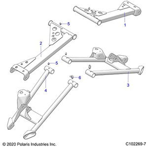 Polaris 1025619-293 Indy Red Rear Left Upper Control Arm Sportsman Scrambler