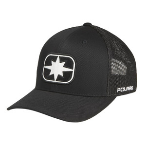 Polaris 2833500 Black Mens Ellipse Patch Trucker Hat Baseball Cap Snapback Breathable -