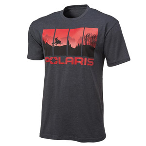 Polaris Snow 4-Scene Short Sleeve T-Shirt Gray/Red