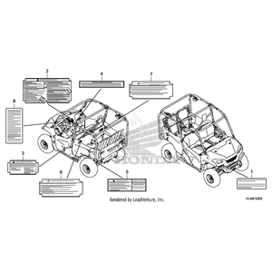 Honda - Label, Trailer Hitch - 87508-HL4-A01