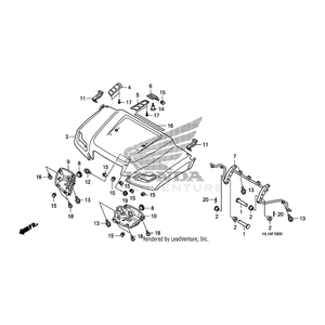 Honda - Plate, Hood Lock - 61103-HL1-A00