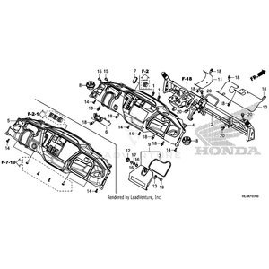 Honda - Knob, Glove Box *Nh1* (Black) - 81332-HL4-A00ZA