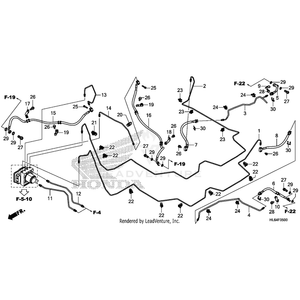 Honda - Pipe A, Master Cylinder - 45124-HL6-A00