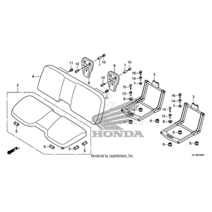 Honda - Rubber, Front Seat Mounting - 77209-HL1-A00