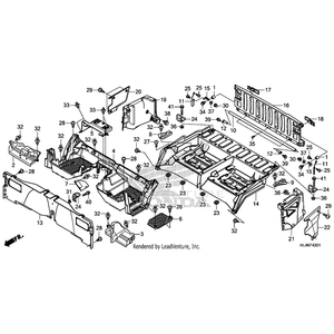 Honda - Cover, Left Rear Foot Well - 71136-HL4-F00