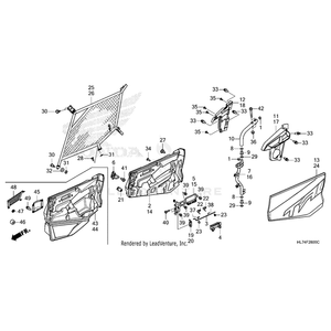 Honda - Cover, Left Hinge Pipe - 67216-HL7-A20