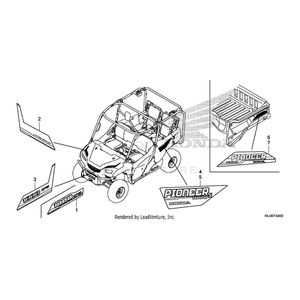 Honda - Mark, Right Cover Bed Side Panel (Type1) - 86811-HL4-A60ZC