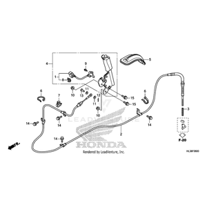 Honda - Cable Assembly, Parking Brake - 45460-HL3-601