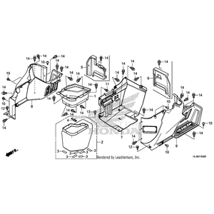 Honda - Cover, Left Rear Side *Nh1* (Black) - 83650-HL4-M00ZA
