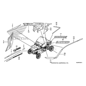 Honda - Mark B, Left Front Door (Type2) - 86634-HL6-A00ZA