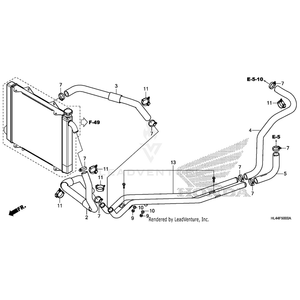 Honda - Pipe, Water - 19509-HL4-A00