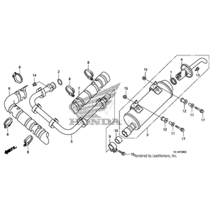 Honda - Pipe, Ex. - 18320-HL1-A00